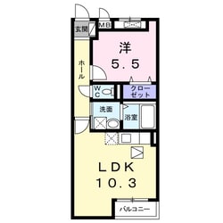 布忍駅 徒歩4分 1階の物件間取画像